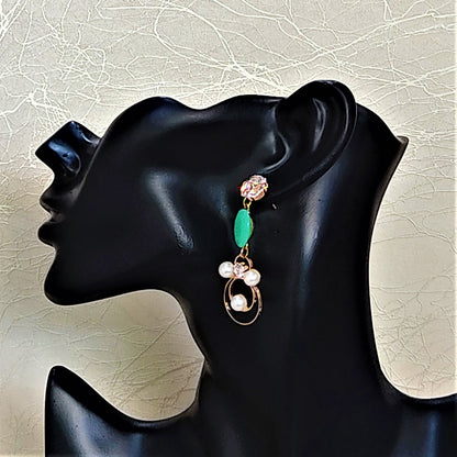 Stone and Beads studded Earrings Earrings Ear Rings Earrings Trincket Jewellry Jewelry Jewellery