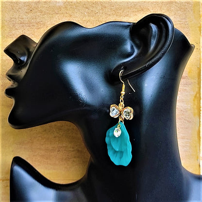 Double Leaf Danglers Earrings Ear Rings Earrings Trincket Jewellry Jewelry Jewellery