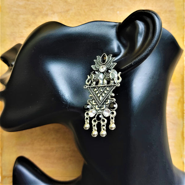 Oxidized Lotus Earrings Jewelry Ear Rings Earrings Trincket