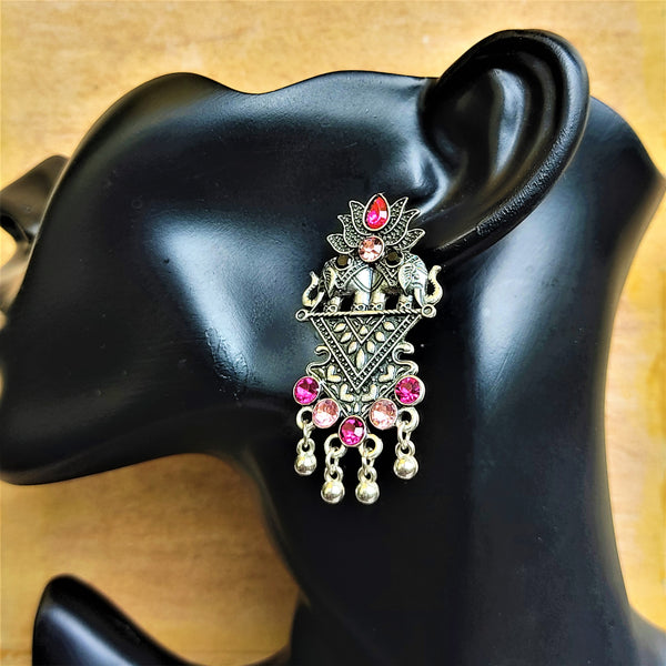 Oxidized Lotus Earrings Jewelry Ear Rings Earrings Trincket