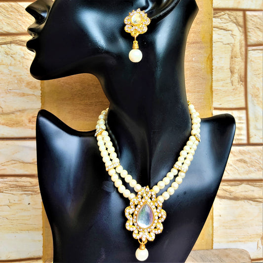 White Pearl Set Jewelry Set bead ethnic Set Trincket Jewellry Jewelry Jewellery